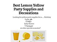 Best Lemon Yellow Party Supplies and Decorations