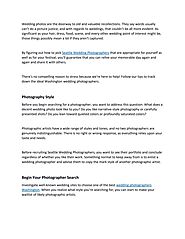 Tips for Choosing the Right Seattle Wedding Photographer