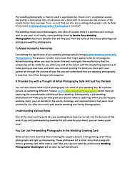 Why Is Pre-wedding Shoot Important?