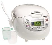 Zojirushi NS-ZCC10 5-1/2-Cup (Uncooked) Neuro Fuzzy Rice Cooker and Warmer, Premium White, 1.0-Liter