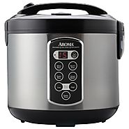 Aroma Professional 20-Cup (Cooked) Cool Touch Rice Cooker, Food Steamer and Slow Cooker, Stainless Steel