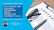How Office 365 Can Help Companies Track Important Contract Data