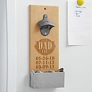 Dad EST. Wood Bottle Opener