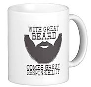 "With this beard comes great responsibility" Mug