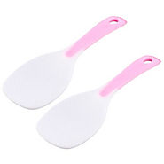 Kitchenware Plastic Nonstick Rice Soup Scoops Spoons Paddles Spatula Pink 2pcs - Kitchen Things