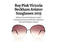 Buy Pink Victoria Beckham Aviator Sunglasses 2015