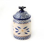 temp-tations Old World Cookie Jar, Blue