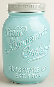 Mason Jar Ceramic Cookie Jar