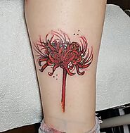 Red Spider Lily Tattoo Designs and Ideas For Women