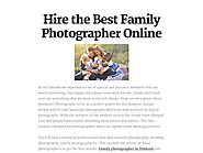 Hire the Best Family Photographer Online