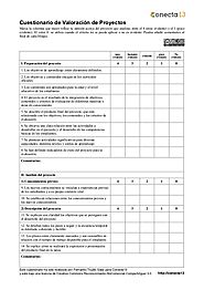 Cuestionario de valoracion de proyectos de aprendizaje