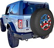 Buy Now Ford Bronco Soft Tire Cover | Distressed Star Flag | Boomerang
