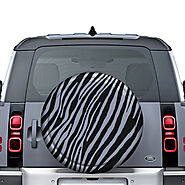 Buy Now Land Rover Zebra Print Rigid Tire Cover| Made in USA| Boomerang
