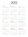 sharp stick in the eye: 2013 One Page Calendar