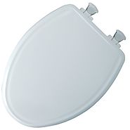 Mayfair 148E2 000 Slow-Close Molded Wood Toilet Seat with Lift-Off Hinges, Elongated, White