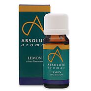 ABSOLUTE AROMAS LEMON ESSENTIAL OIL | SUSTAINABLY SOURCED FROM SPAIN; FOR HEALTHY SKIN, HAIR, NAILS & SLEEP,