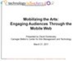 Mobilizing the Arts (Free webinar recording)