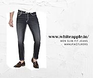 Men Slim Fit Jeans Manufacturers in Delhi - White Apple