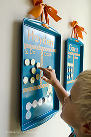 Cookie Sheet Magnet Board DIY Chore Charts
