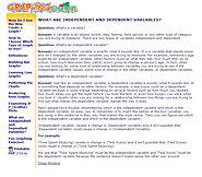 What are Independent and Dependent Variables?-NCES Kids' Zone