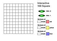 Interactive 100 square chart - mathematical investigation