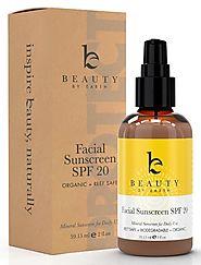 Facial Sunscreen - Face Sunscreen Moisturizer with SPF 20 - Made with Organic & Natural Ingredients, Physical and Min...