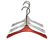 Custom acrylic hangers with engraved laser logos