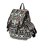 Black and White Aztec Backpack - Backpacks n BagsBackpacks n Bags