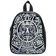 Custom Aztec Print Black or White Student's School Bag (Large) Backpack Children Shoulder Bag W-LG244 - Backpacks n B...