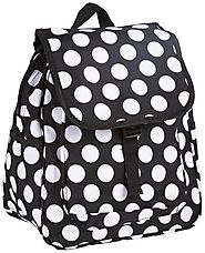 Black and White Polka Dot Backpack - World Traveler Black White Polka Dots - Backpacks n BagsBackpacks n Bags
