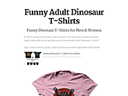 Funny Adult Dinosaur T-Shirts