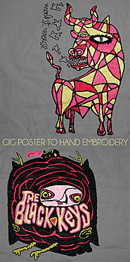 Album Artwork & Gig Posters into Hand Embroidery - Dream a Little Bigger