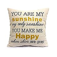 You Are My Sunshine Quote Pillow