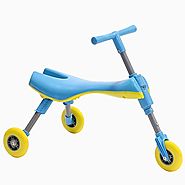Fly Bike® Foldable Indoor/Outdoor Toddlers Glide Tricycle - Blue