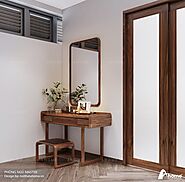 Bàn trang điểm gỗ óc chó