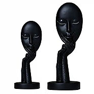 Abstract The Thinker Black Lady Statue for Home Decor H- 40 cm - ArtiCraft
