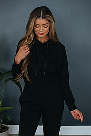 Bianca Lounge Hoodie - Black – Wild Oak Boutique