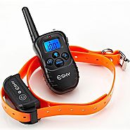 Esky® 330 Yards Remote Training E-collar EP-998DR-300B3 Rechargeable and Waterproof Dog Training Collar with Safe Bee...