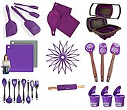 Fun Purple Colored Silicone Kitchen Utensils and Accessories