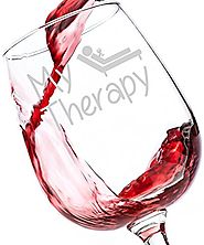 My Therapy Funny Wine Glass - Perfect Birthday Gift for Women - Unique Christmas Stocking Stuffer Idea or Novelty Whi...