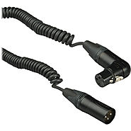 Kopul Coiled 3-Pin XLR-M to Angled 3-Pin XLR-F Cable - M4001.5RC