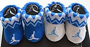 New Nike Jordan Jumpman 23 Baby Booties, Blue White, 0-6 Month, 2 Pair.