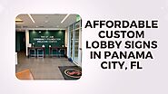 Affordable Custom Lobby Signs in Panama City, FL - Blue Ocean Custom Signs