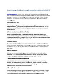 How to Manage Cash Flow During Economic Uncertainty in Delhi NCR