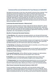 Customized Secretarial Solutions for Your Business in Delhi NCR by Sarvam Professionals - Issuu