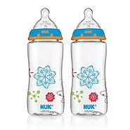 NUK Advanced Orthodontic Bottle in Boy Colors, 10-Ounce, 2 Count