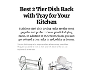 Best 2 Tier Dish Rack with Tray for Your Kitchen