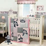 Cute Baby Girl Monkey Crib Bedding Sets Powered by RebelMouse