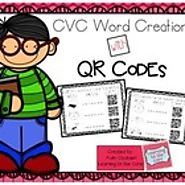 QR Codes: CVC Word Creation Literacy Center {Freebie}