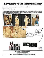 Brie Bella Twins Event Used Dress WWE Worn in 2009 Topps ECW Card Divas - PSA/DNA Certified - Autographed Wrestling P...